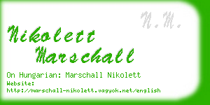 nikolett marschall business card